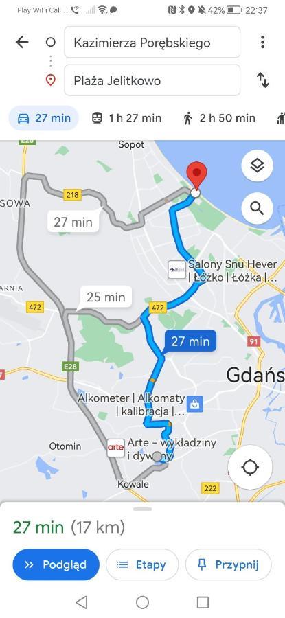 Apartmán Przytulna Kawalerka Z Ogrodem Gdaňsk Exteriér fotografie